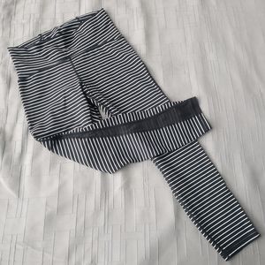 Lululemon striped legging with mesh cutout